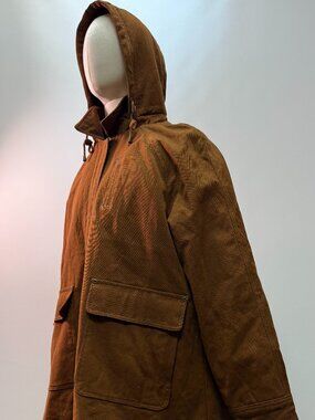 Pendleton Brothers Hooded Timber Cruiser Canvas Coat Brown XXL 2XL